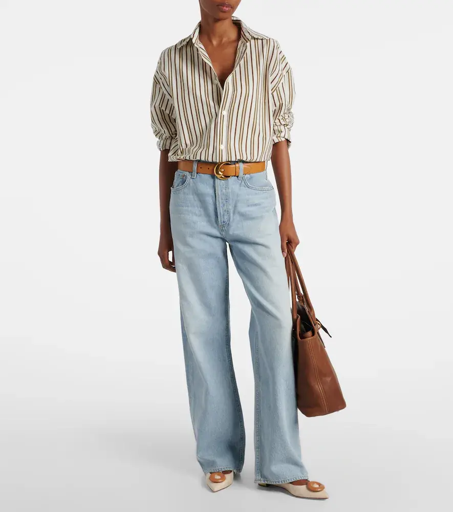 Aquazzura Hoop leather-trimmed ballet flats | Thumbnail 5 Aquazzura Hoop leather-trimmed ballet flats | Thumbnail 5
