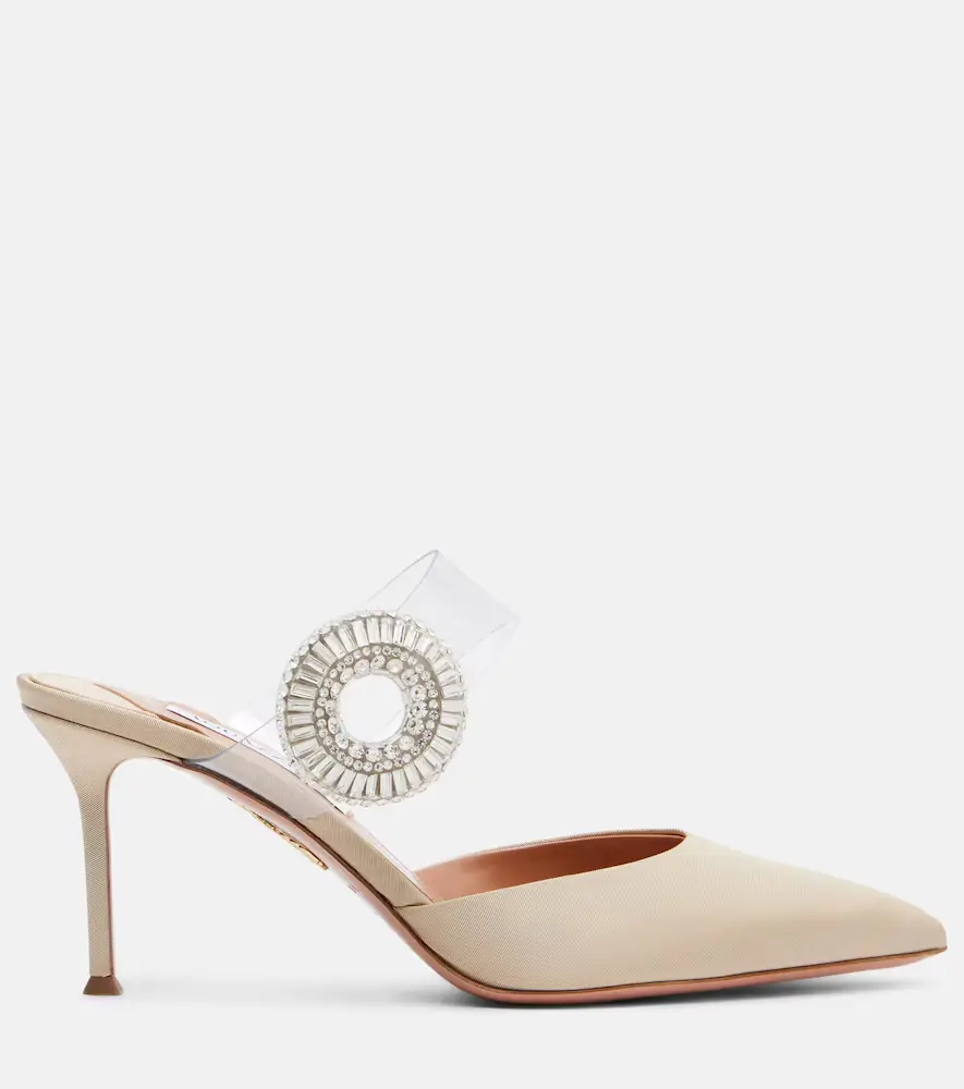 Aquazzura Crystal Hoop embellished PVC mules | Thumbnail 4 Aquazzura Crystal Hoop embellished PVC mules | Thumbnail 4