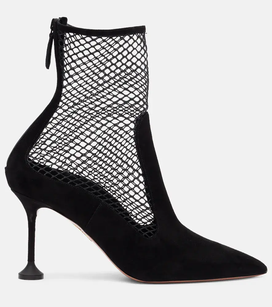 Aquazzura Dawn 85 suede and mesh ankle boots | Thumbnail 2 Aquazzura Dawn 85 suede and mesh ankle boots | Thumbnail 2