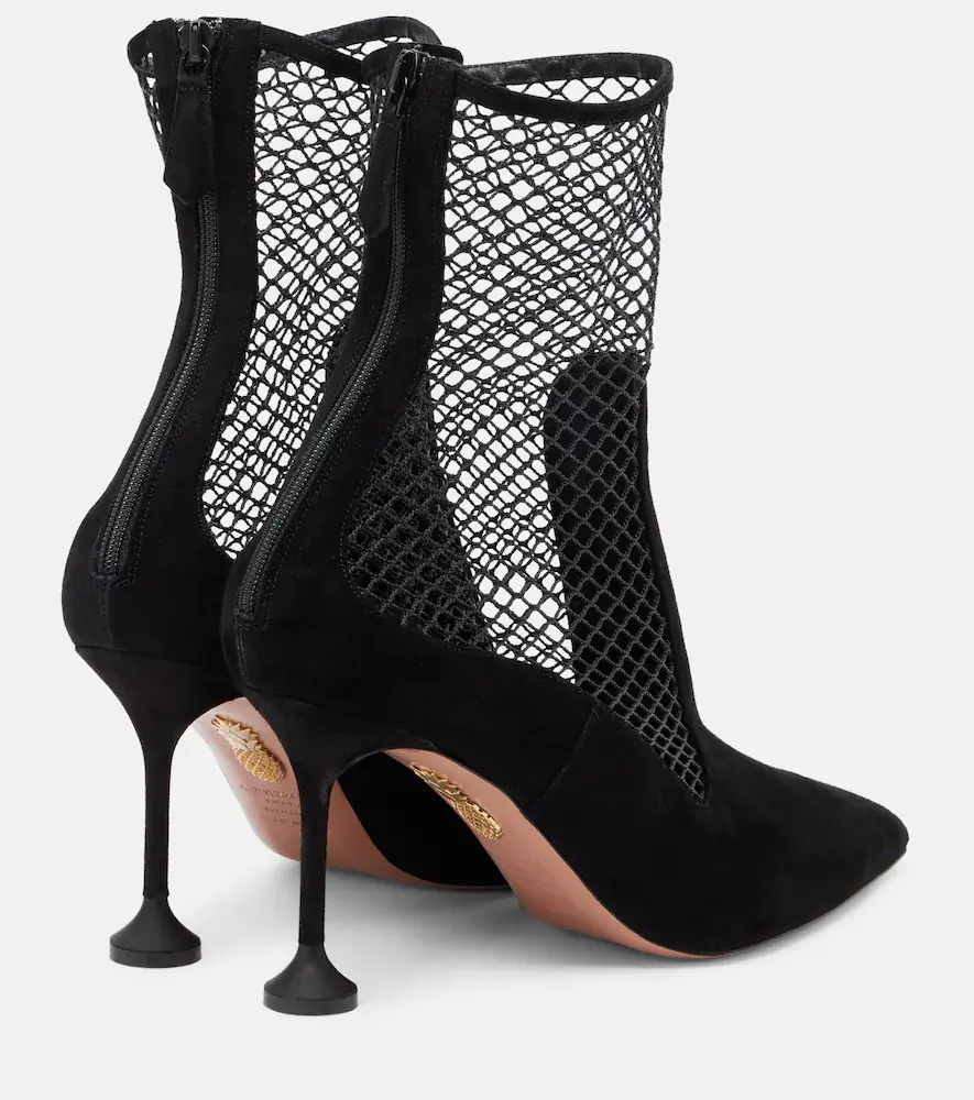Aquazzura Dawn 85 suede and mesh ankle boots | Thumbnail 4 Aquazzura Dawn 85 suede and mesh ankle boots | Thumbnail 4
