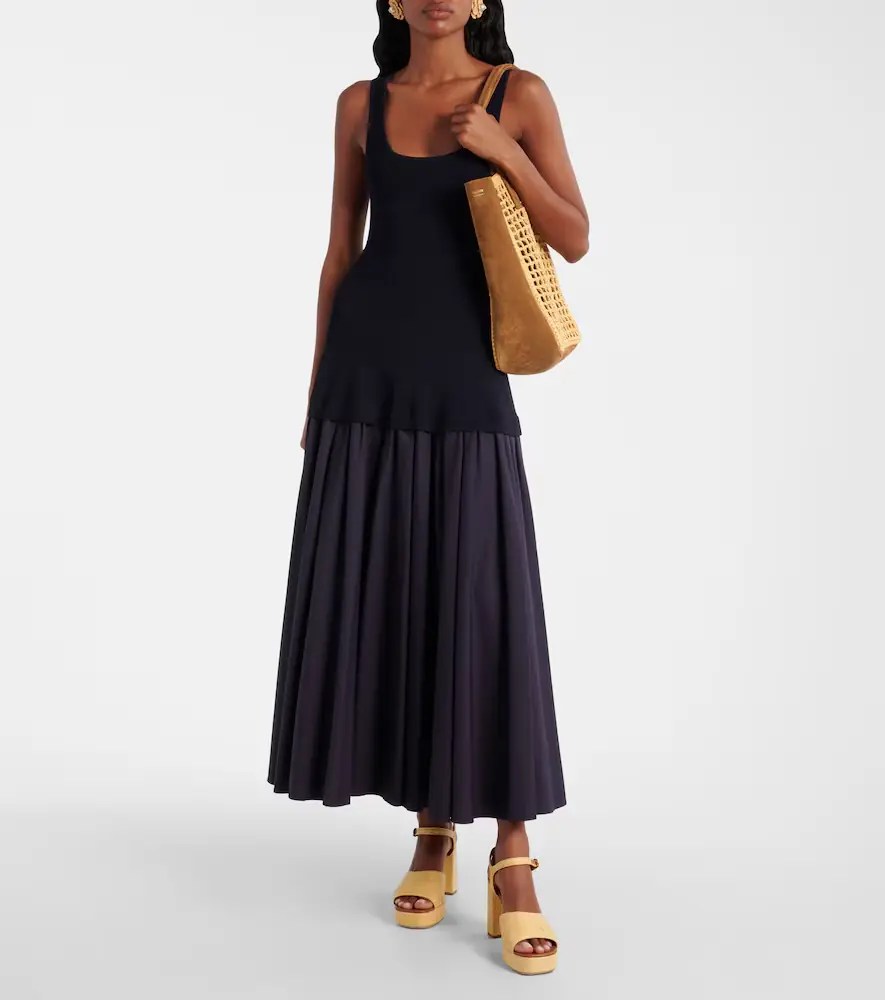 Staud Jodie raffia and leather platform sandals | Thumbnail 5