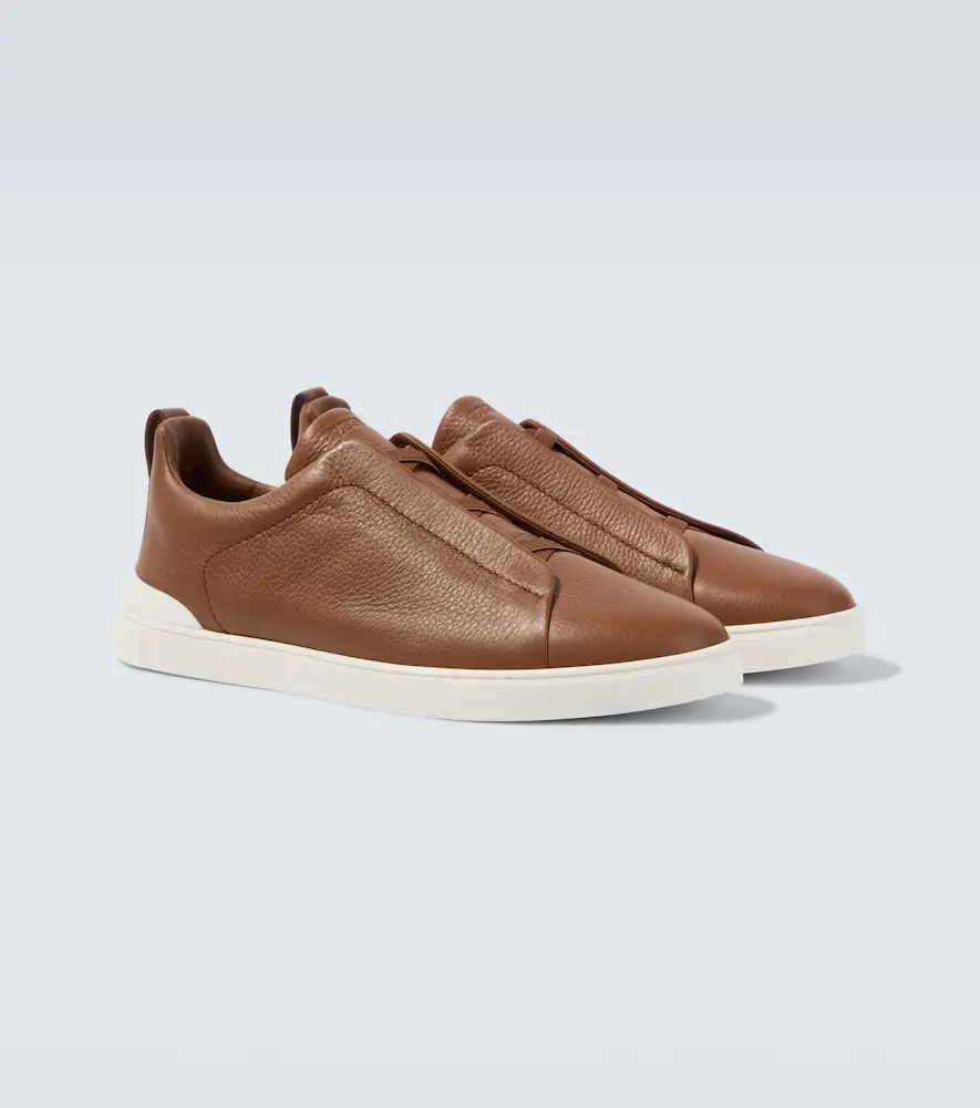 Zegna Triple Stitch leather sneakers | Thumbnail 2
