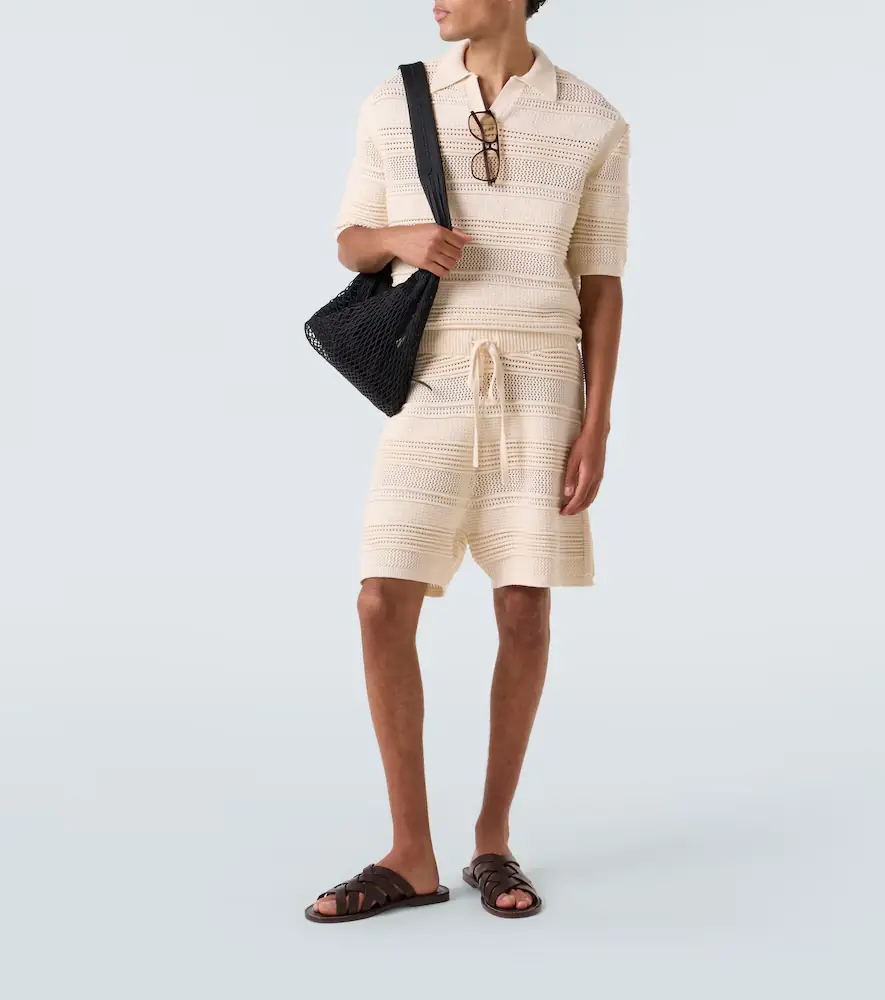 Commas Crochet cotton-blend polo shirt | Thumbnail 4
