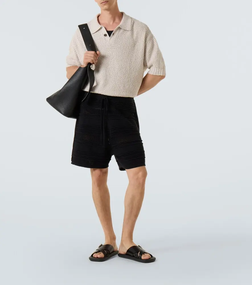 Commas Cotton-blend crochet Bermuda shorts | Thumbnail 4