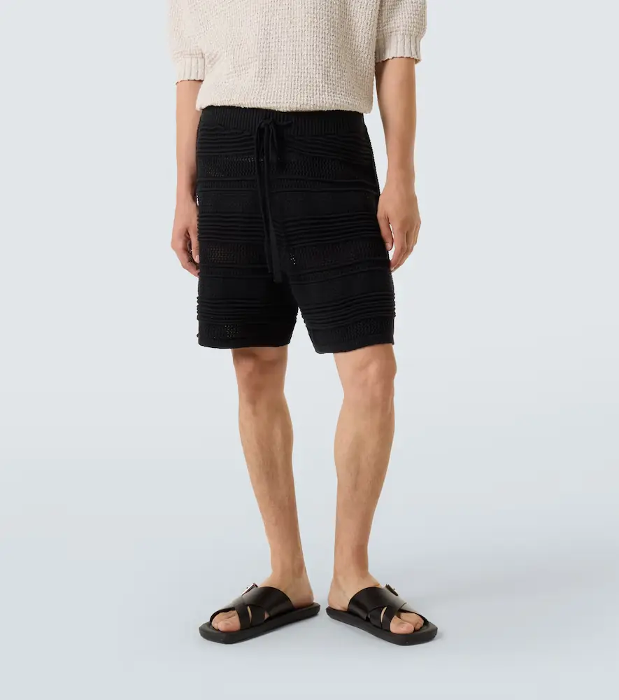 Commas Cotton-blend crochet Bermuda shorts | Thumbnail 5