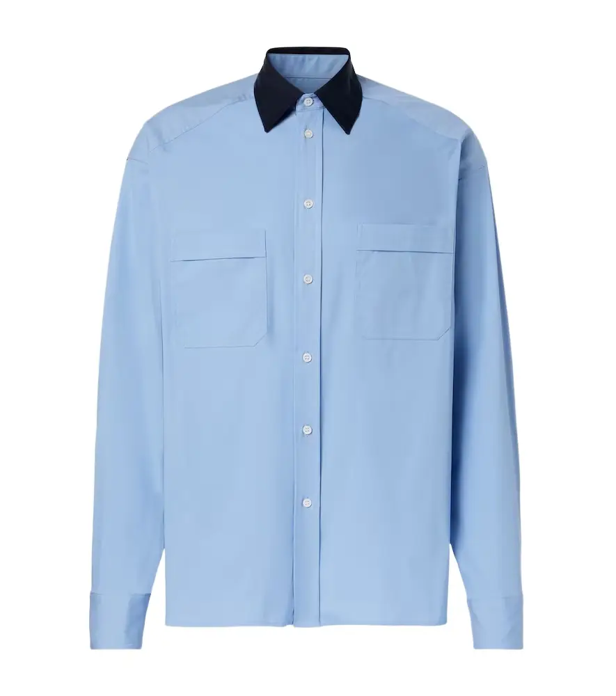 Plan C Cotton-blend poplin shirt