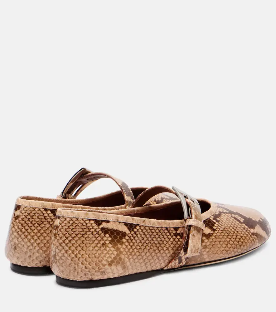 Paris Texas Sveva snake-effect leather ballet flats | Thumbnail 2 Paris Texas Sveva snake-effect leather ballet flats | Thumbnail 2