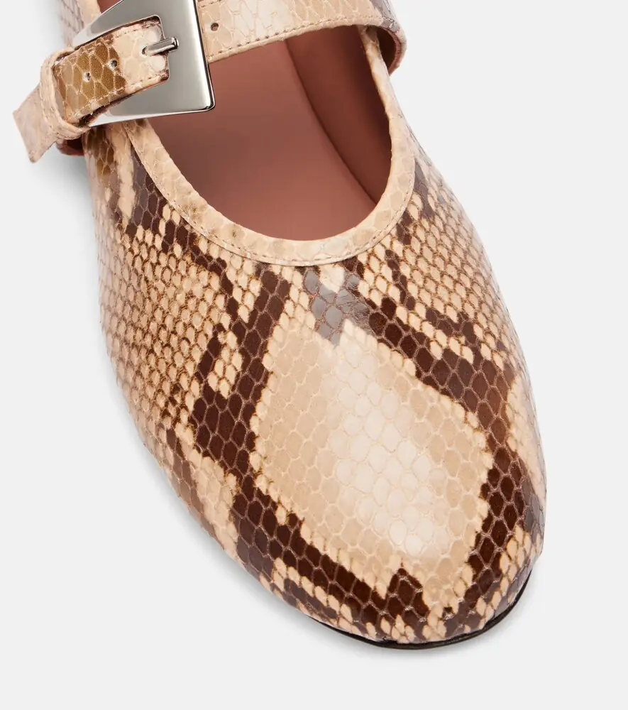 Paris Texas Sveva snake-effect leather ballet flats | Thumbnail 3 Paris Texas Sveva snake-effect leather ballet flats | Thumbnail 3