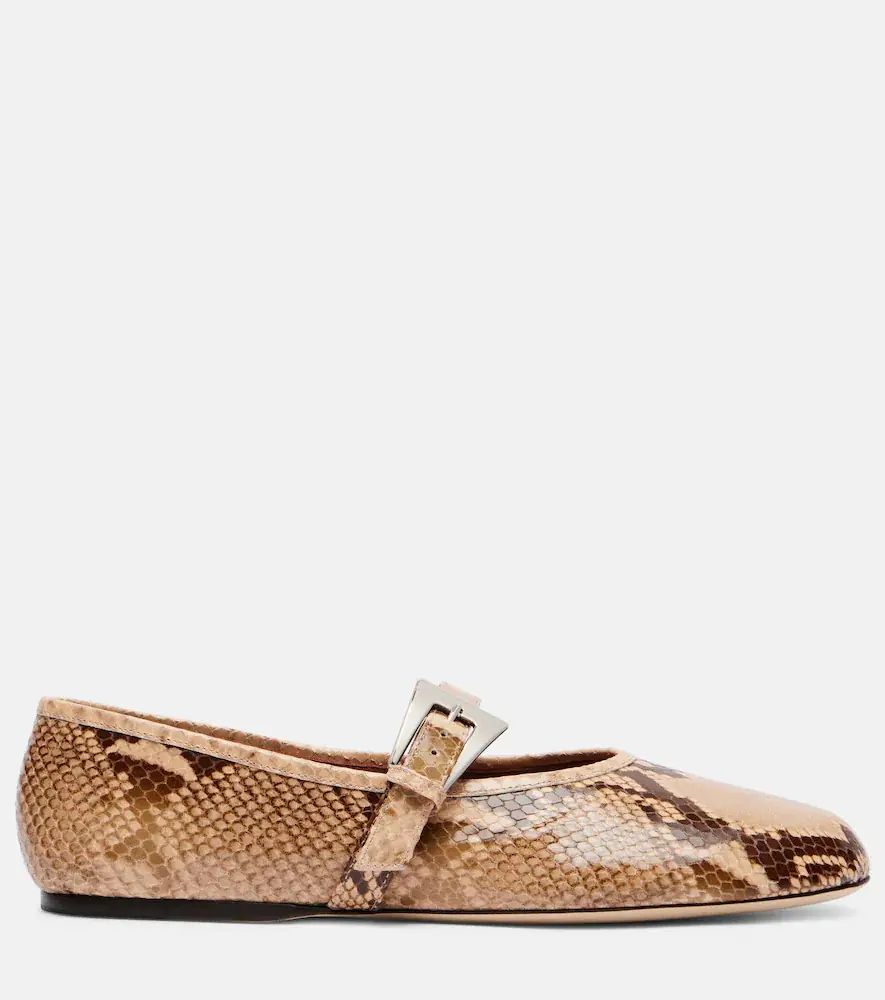 Paris Texas Sveva snake-effect leather ballet flats | Thumbnail 4 Paris Texas Sveva snake-effect leather ballet flats | Thumbnail 4