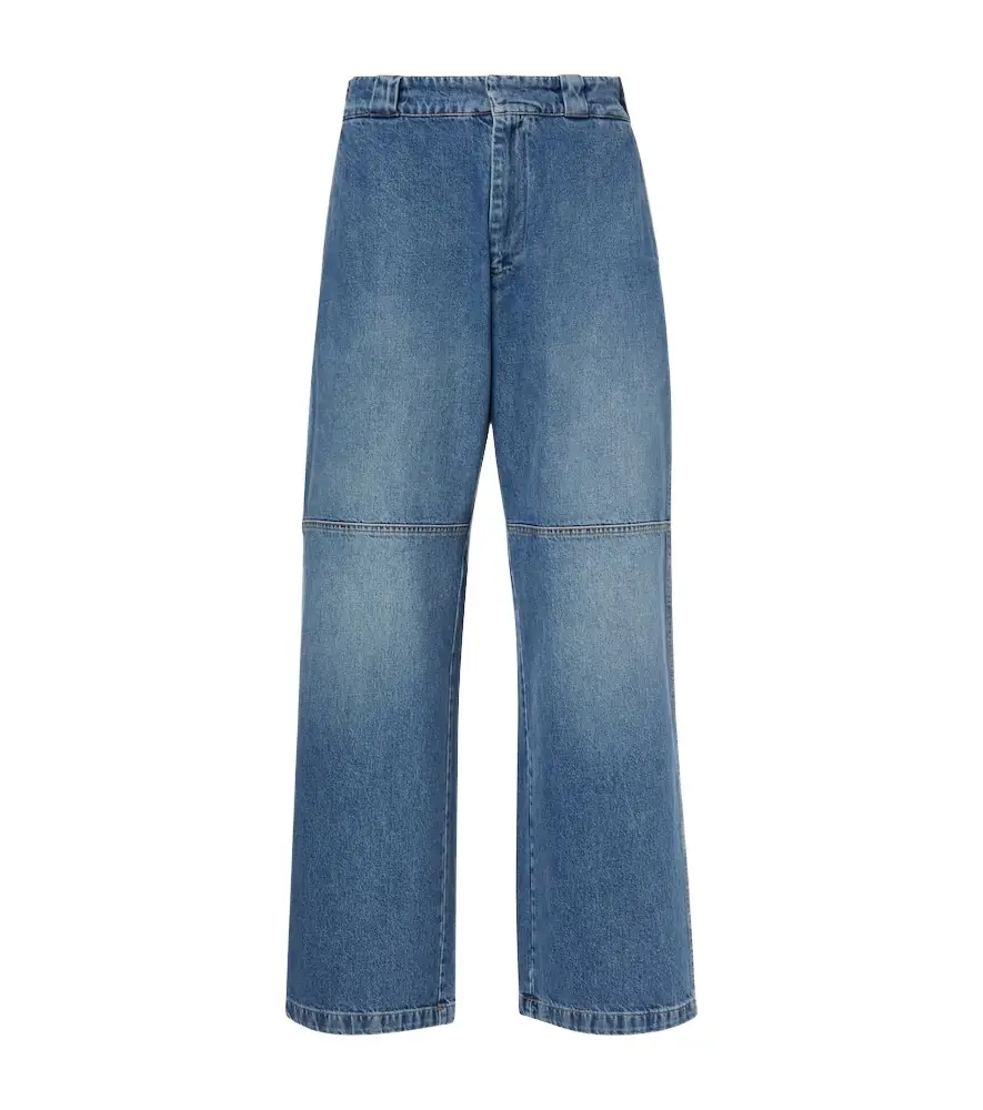 Plan C Faded wide-leg jeans