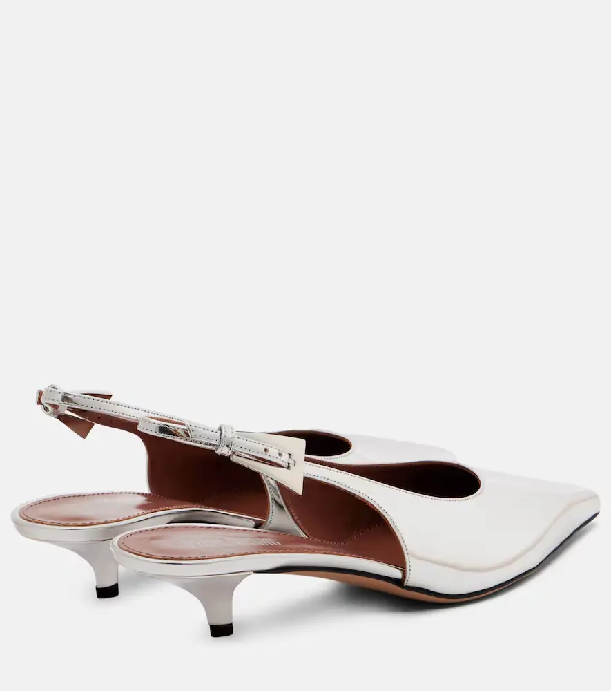 Paris Texas Jessica mirrored leather slingback pumps | Thumbnail 3 Paris Texas Jessica mirrored leather slingback pumps | Thumbnail 3