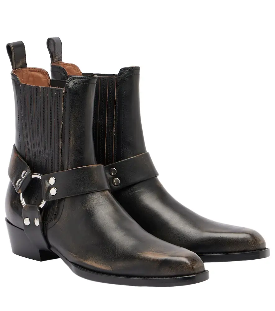 Helena leather biker boots