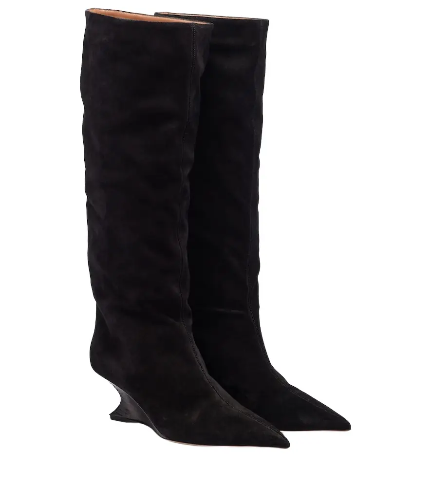 Paris Texas Nina 50 suede knee-high boots