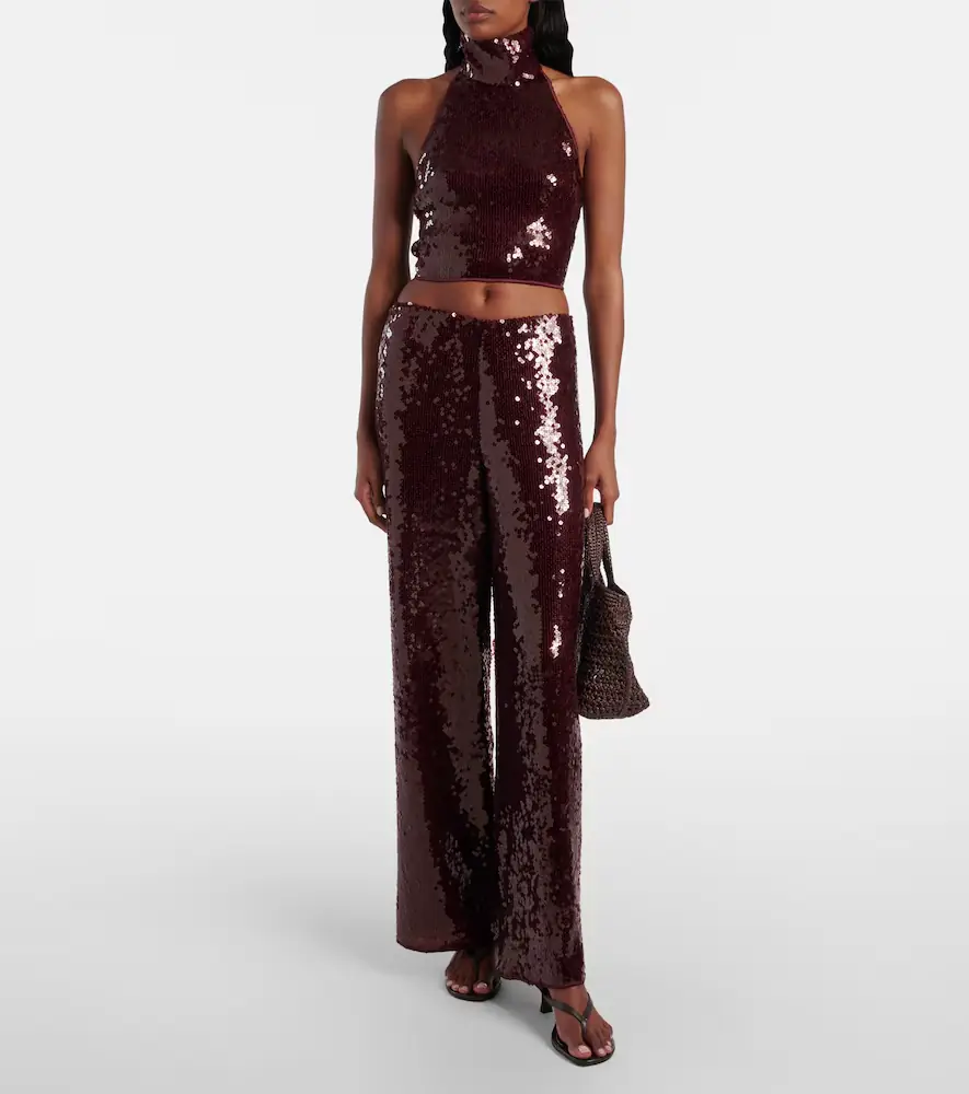 Oséree Oséree Marylin sequined wide-leg pants | Thumbnail 4 Oséree Oséree Marylin sequined wide-leg pants | Thumbnail 4