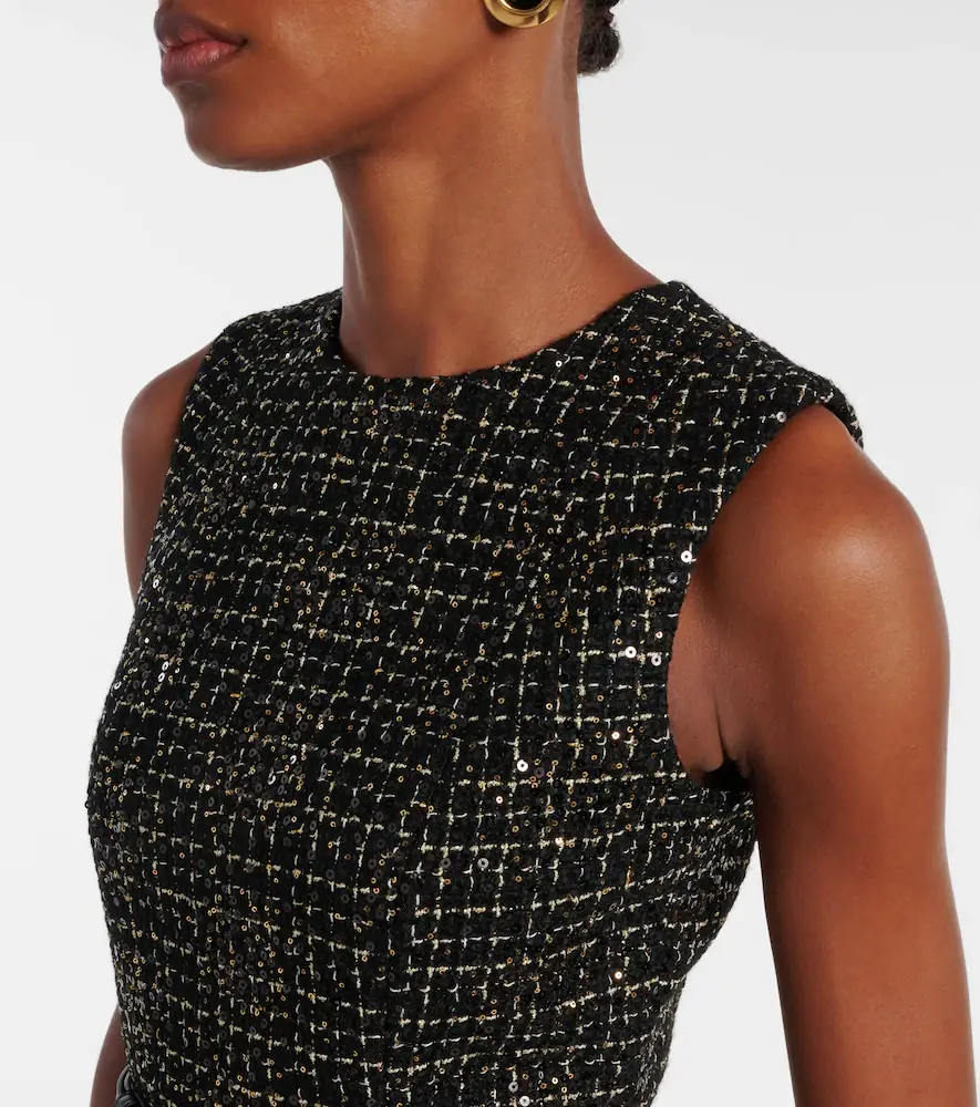 Safiyaa Okimi sequined tweed midi dress | Thumbnail 2 Safiyaa Okimi sequined tweed midi dress | Thumbnail 2