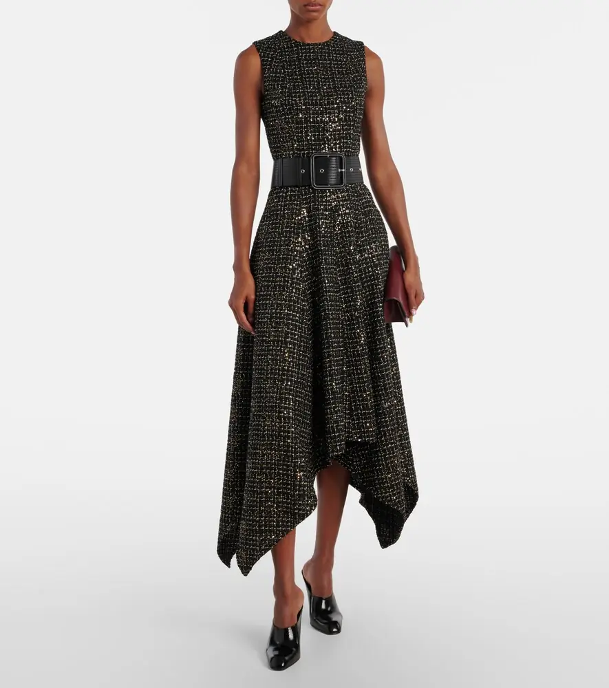 Safiyaa Okimi sequined tweed midi dress | Thumbnail 4 Safiyaa Okimi sequined tweed midi dress | Thumbnail 4