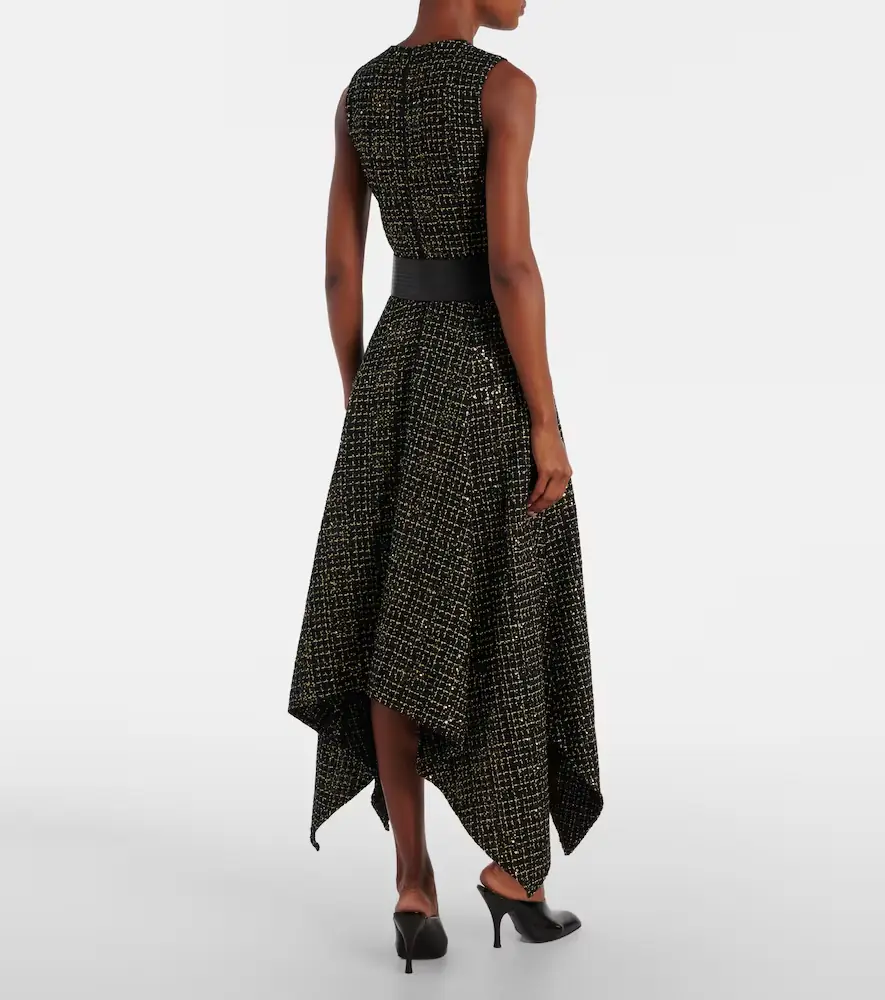 Safiyaa Okimi sequined tweed midi dress | Thumbnail 6 Safiyaa Okimi sequined tweed midi dress | Thumbnail 6