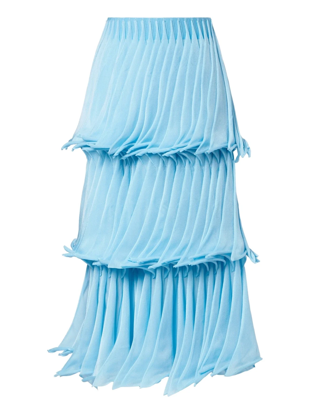 ALAÏA ALAÏA Pleated tiered maxi skirt
