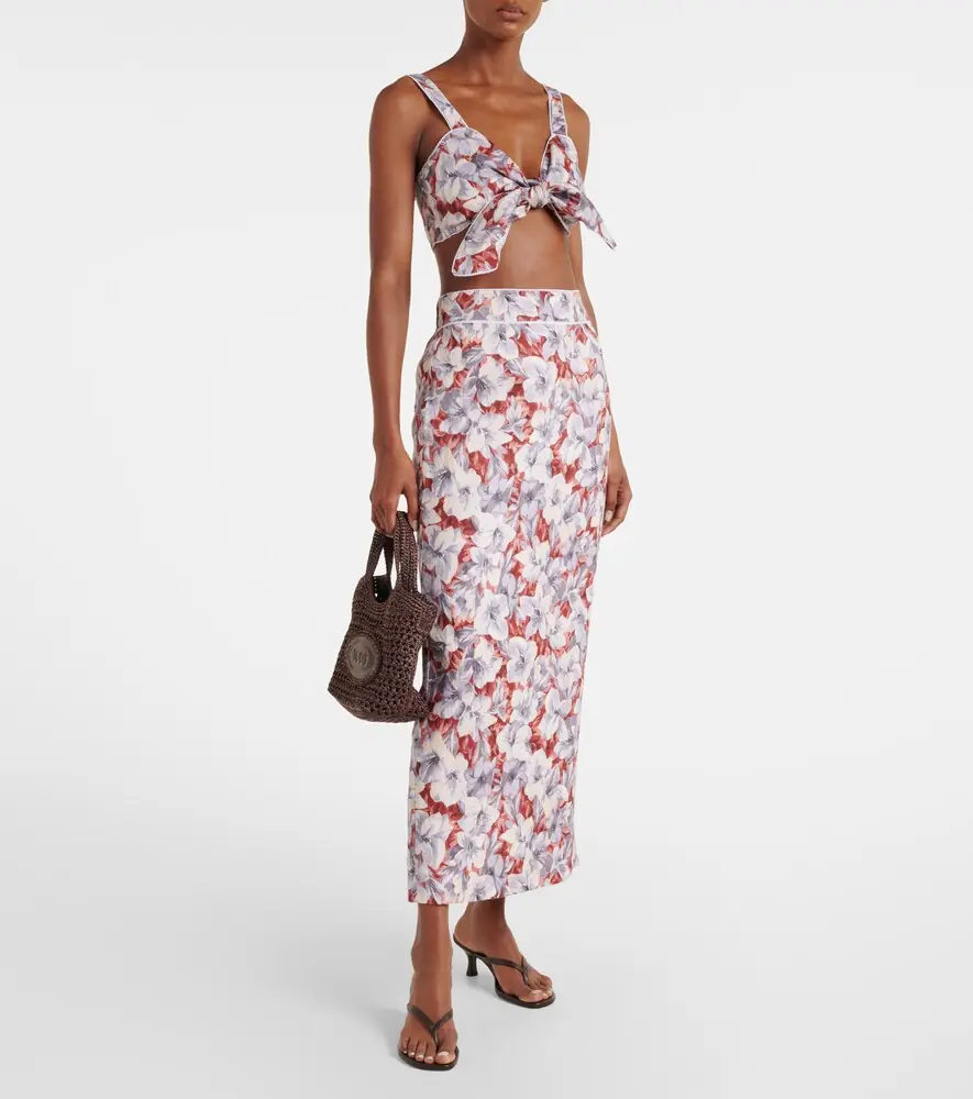 Posse Emma floral linen maxi skirt | Thumbnail 2