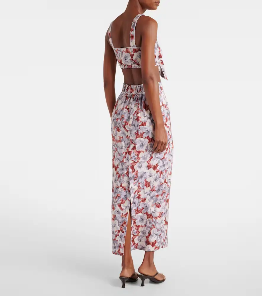 Posse Emma floral linen maxi skirt | Thumbnail 5
