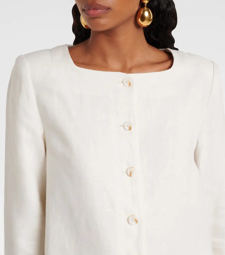 Posse Emma cropped linen jacket | Thumbnail 2