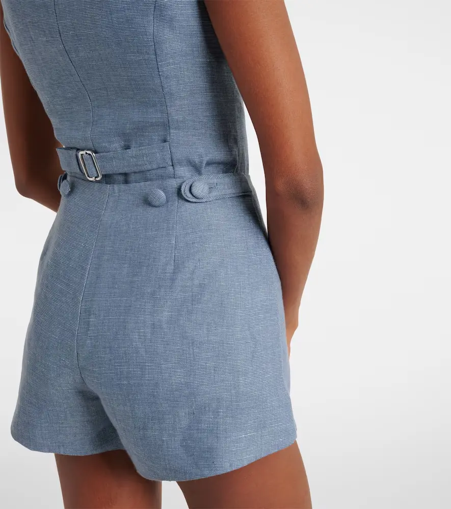 Posse Thea high-rise linen shorts | Thumbnail 3