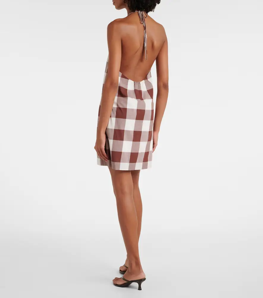 Posse Callie gingham cotton minidress | Thumbnail 4