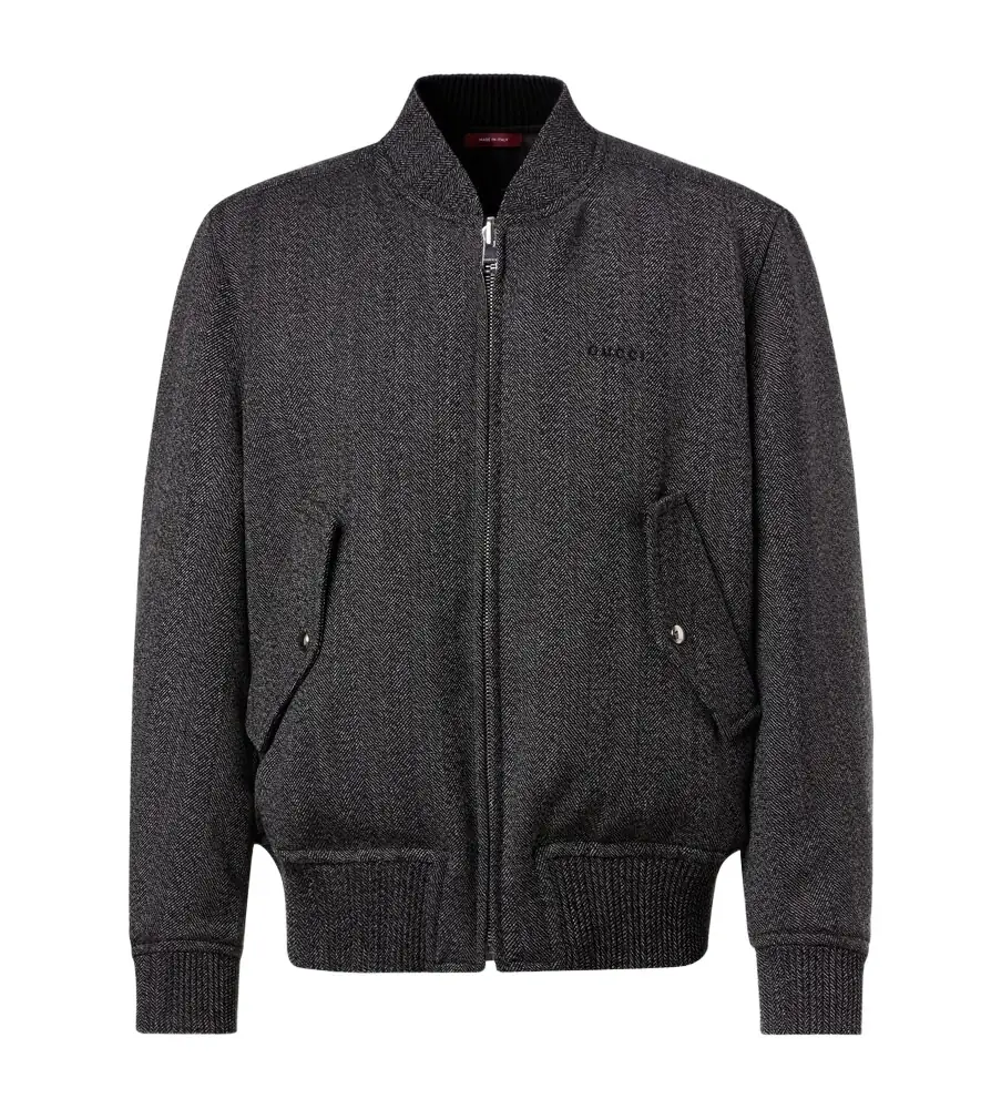 Gucci Herringbone wool bomber jacket | Image 1 Gucci Herringbone wool bomber jacket | Image 1