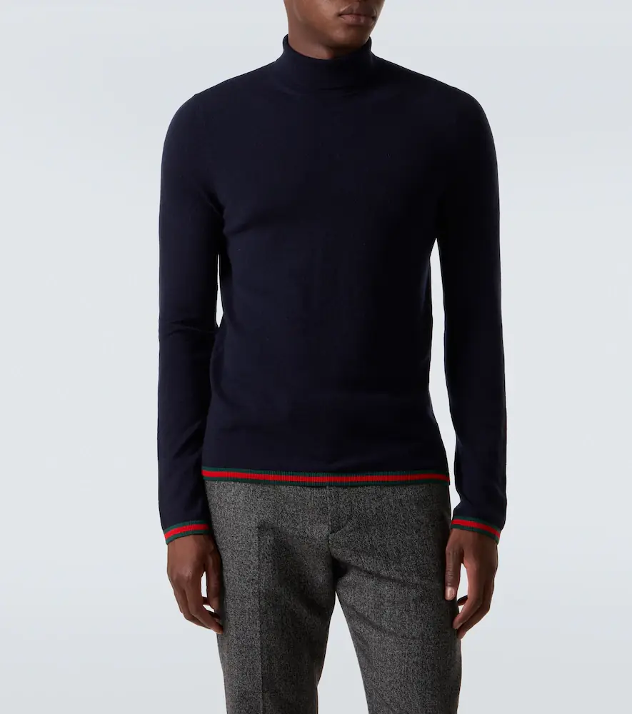 Gucci Webstripe cashmere turtleneck sweater | Thumbnail 3 Gucci Webstripe cashmere turtleneck sweater | Thumbnail 3