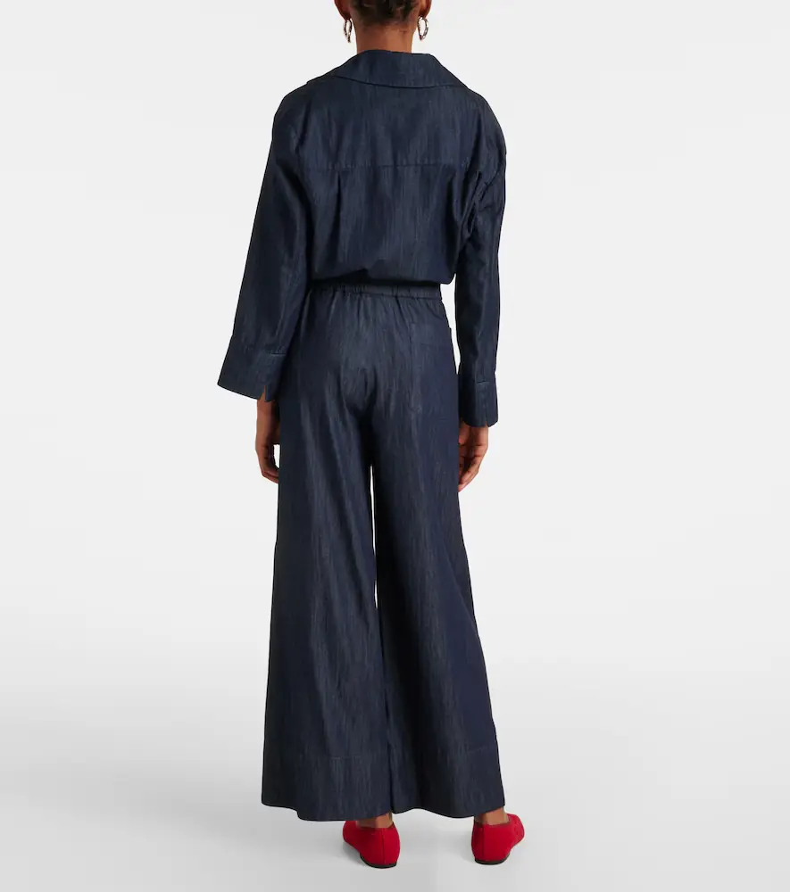 'S Max Mara 'S Max Mara Jour cotton chambray wide-leg pants | Thumbnail 2 'S Max Mara 'S Max Mara Jour cotton chambray wide-leg pants | Thumbnail 2