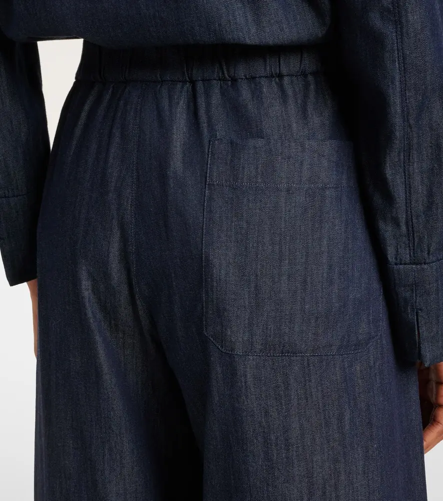 'S Max Mara 'S Max Mara Jour cotton chambray wide-leg pants | Thumbnail 3 'S Max Mara 'S Max Mara Jour cotton chambray wide-leg pants | Thumbnail 3