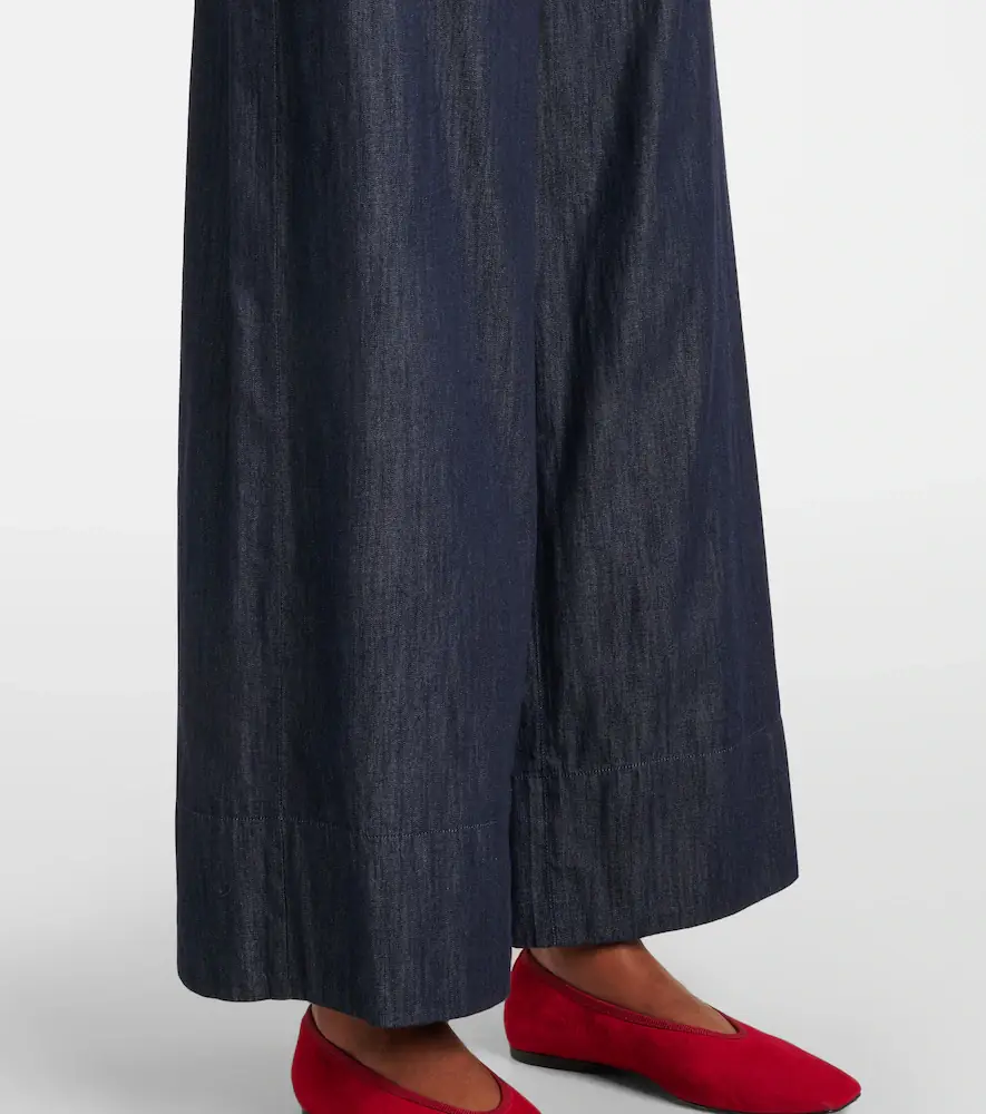 'S Max Mara 'S Max Mara Jour cotton chambray wide-leg pants | Thumbnail 4 'S Max Mara 'S Max Mara Jour cotton chambray wide-leg pants | Thumbnail 4