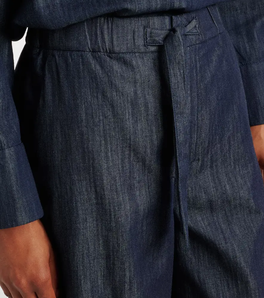 'S Max Mara 'S Max Mara Jour cotton chambray wide-leg pants | Thumbnail 5 'S Max Mara 'S Max Mara Jour cotton chambray wide-leg pants | Thumbnail 5
