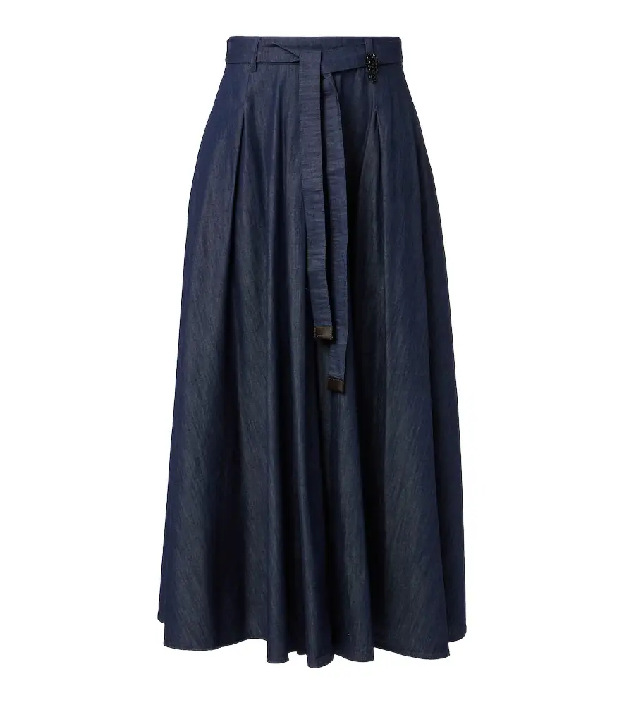 'S Max Mara 'S Max Mara Amanda chambray maxi skirt | Image 1 'S Max Mara 'S Max Mara Amanda chambray maxi skirt | Image 1