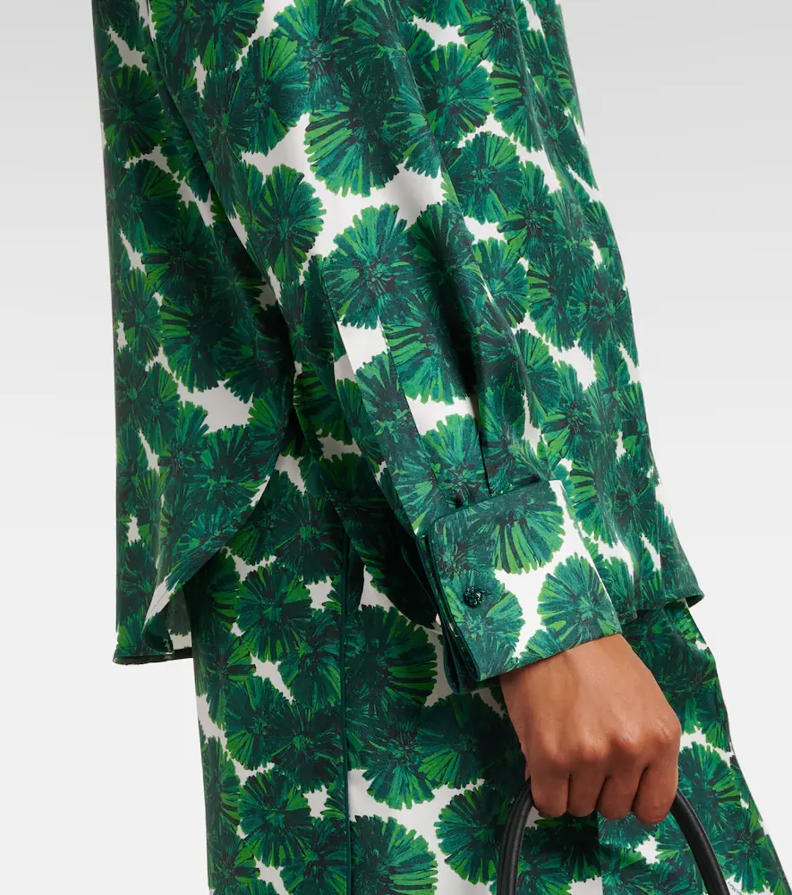 Max Mara Rodesia printed silk twill shirt | Thumbnail 2 Max Mara Rodesia printed silk twill shirt | Thumbnail 2