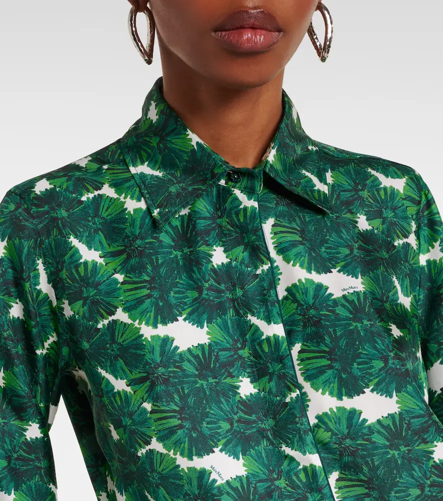 Max Mara Rodesia printed silk twill shirt | Thumbnail 3 Max Mara Rodesia printed silk twill shirt | Thumbnail 3