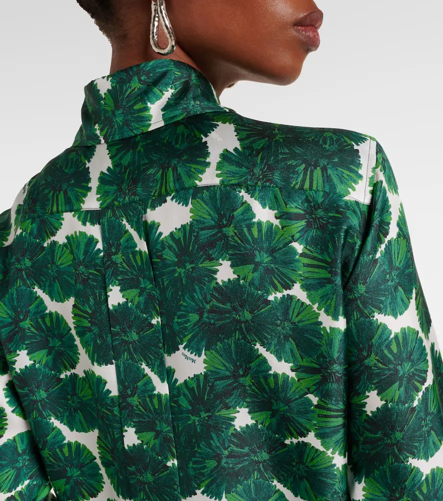 Max Mara Rodesia printed silk twill shirt | Thumbnail 4 Max Mara Rodesia printed silk twill shirt | Thumbnail 4