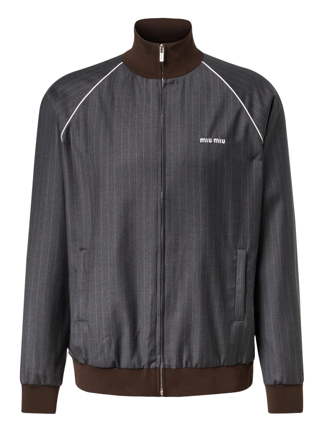 Logo pinstripe virgin wool track jacket Logo pinstripe virgin wool track jacket