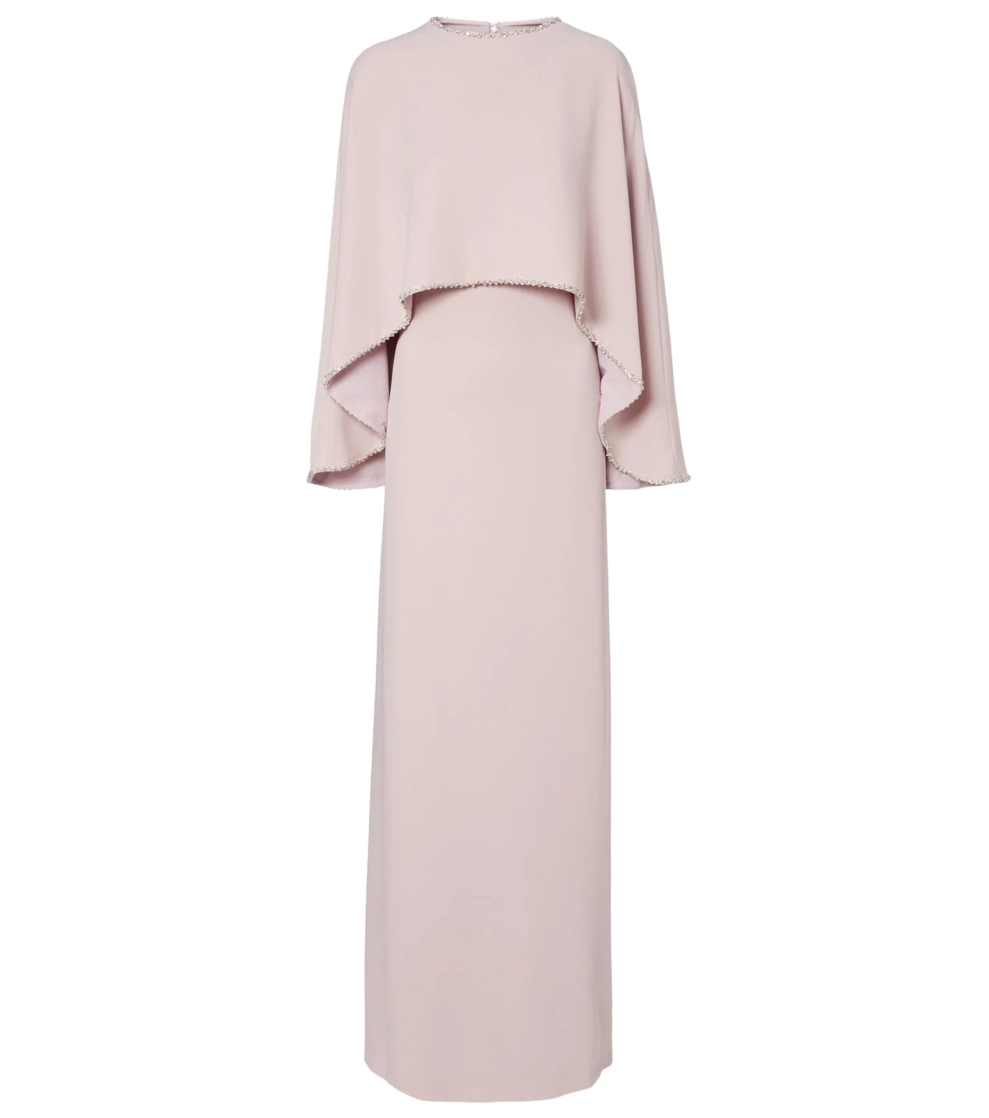 Crystal-embellished caped gown Crystal-embellished caped gown