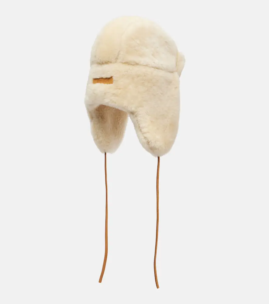 Jacquemus Chapka leather-trimmed shearling hat | Thumbnail 3