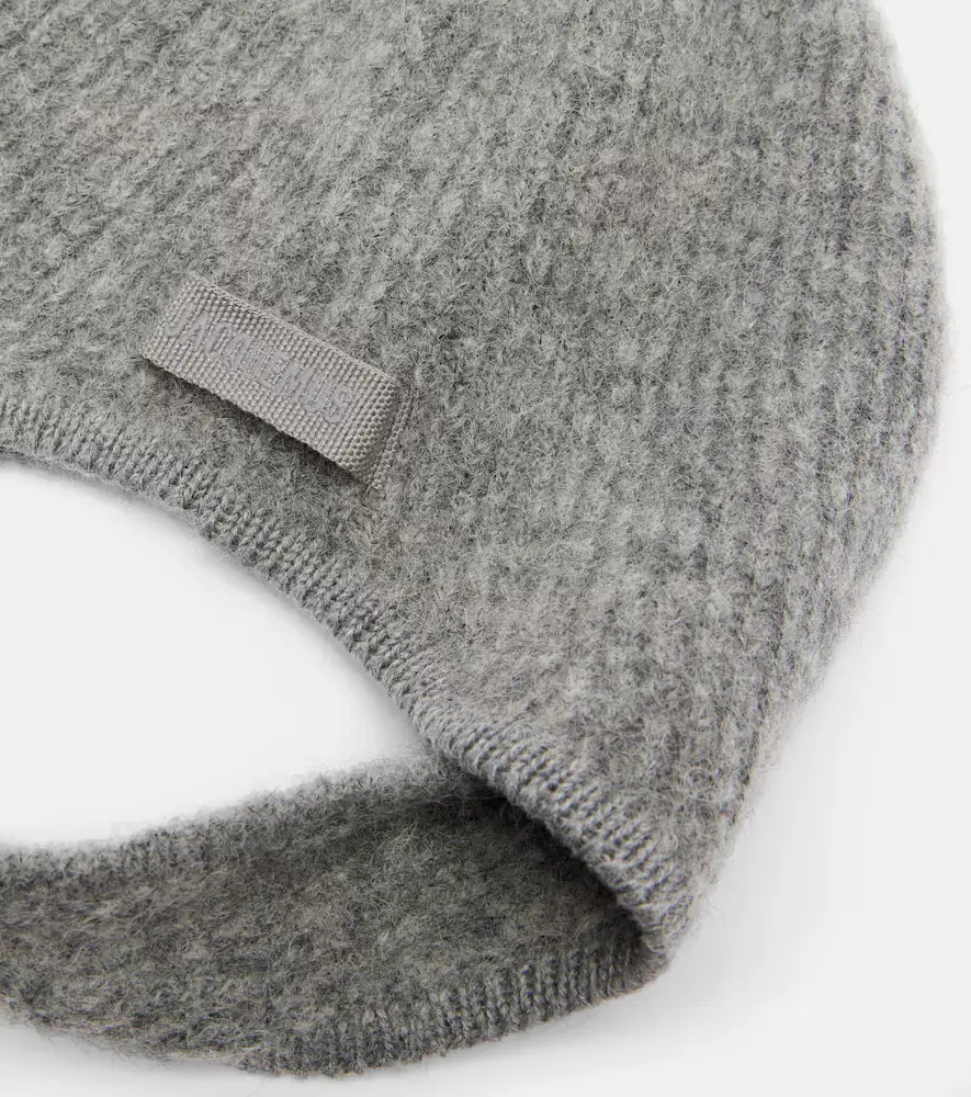 Jacquemus Ribbed-knit alpaca and wool-blend hood | Thumbnail 3