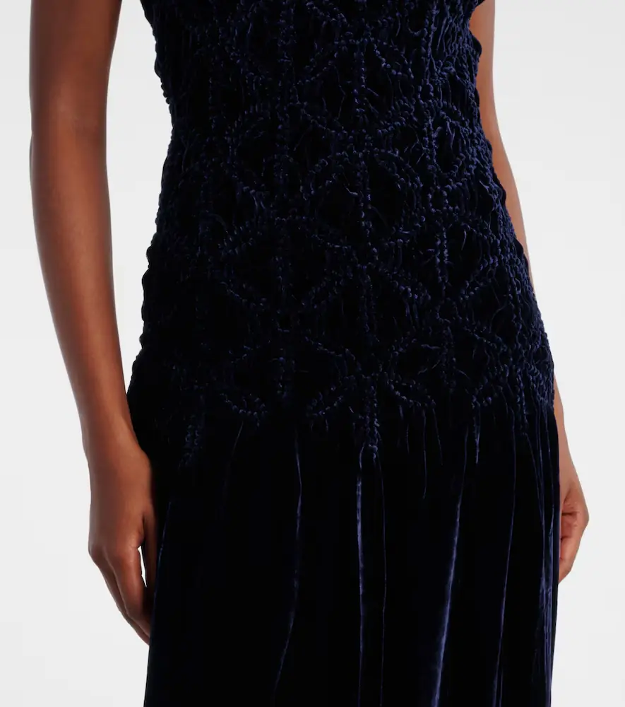 Costarellos Embellished velvet gown | Thumbnail 2