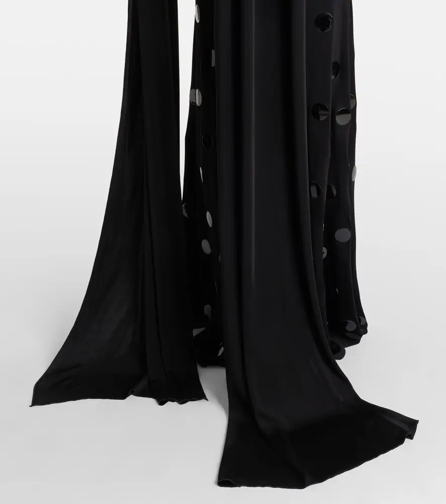 David Koma Embellished scarf-detail jersey gown | Thumbnail 3 David Koma Embellished scarf-detail jersey gown | Thumbnail 3