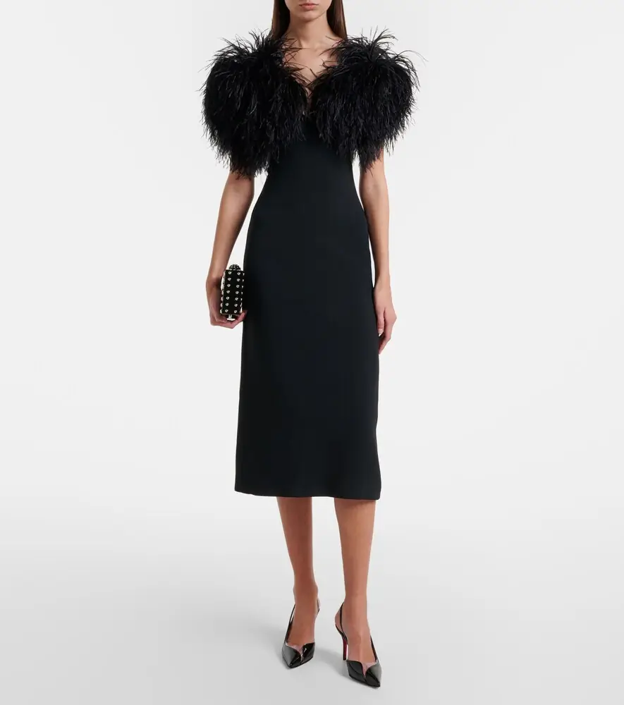 David Koma Feather-trimmed cocktail dress | Thumbnail 5 David Koma Feather-trimmed cocktail dress | Thumbnail 5