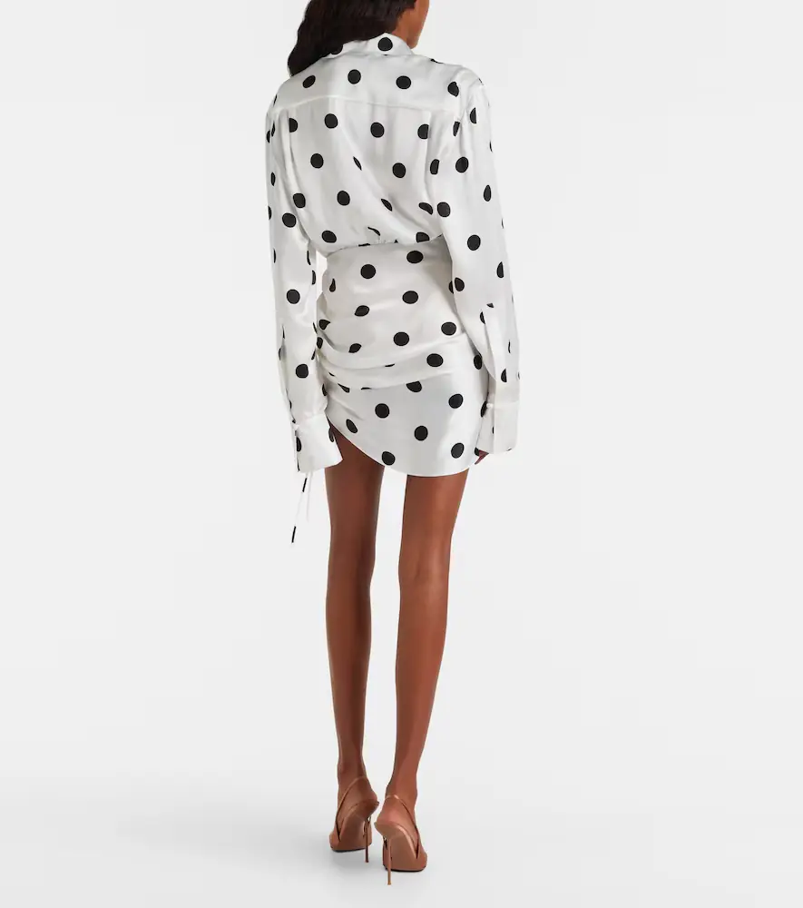 David Koma Polka-dot silk satin minidress | Thumbnail 4