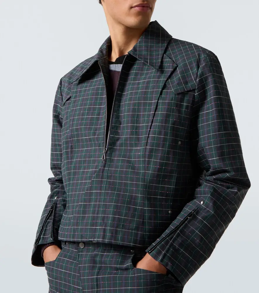 Kiko Kostadinov Kraner checked cotton-blend jacket | Thumbnail 2 Kiko Kostadinov Kraner checked cotton-blend jacket | Thumbnail 2