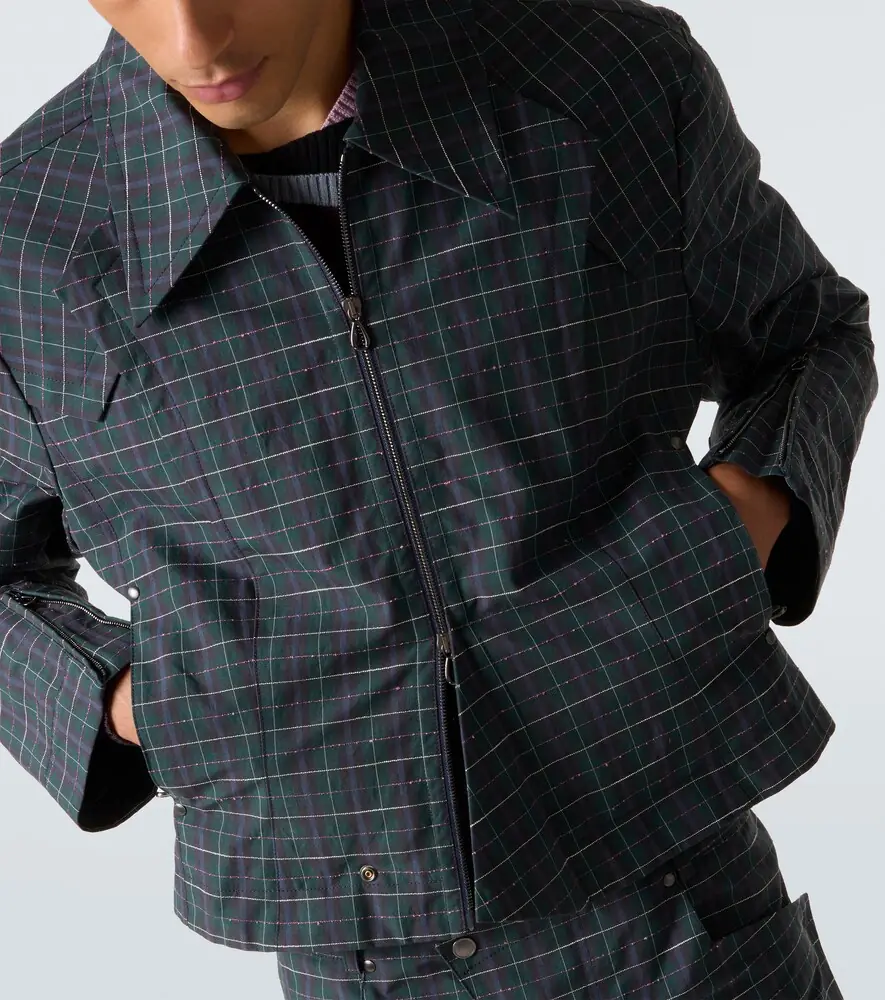 Kiko Kostadinov Kraner checked cotton-blend jacket | Thumbnail 4 Kiko Kostadinov Kraner checked cotton-blend jacket | Thumbnail 4