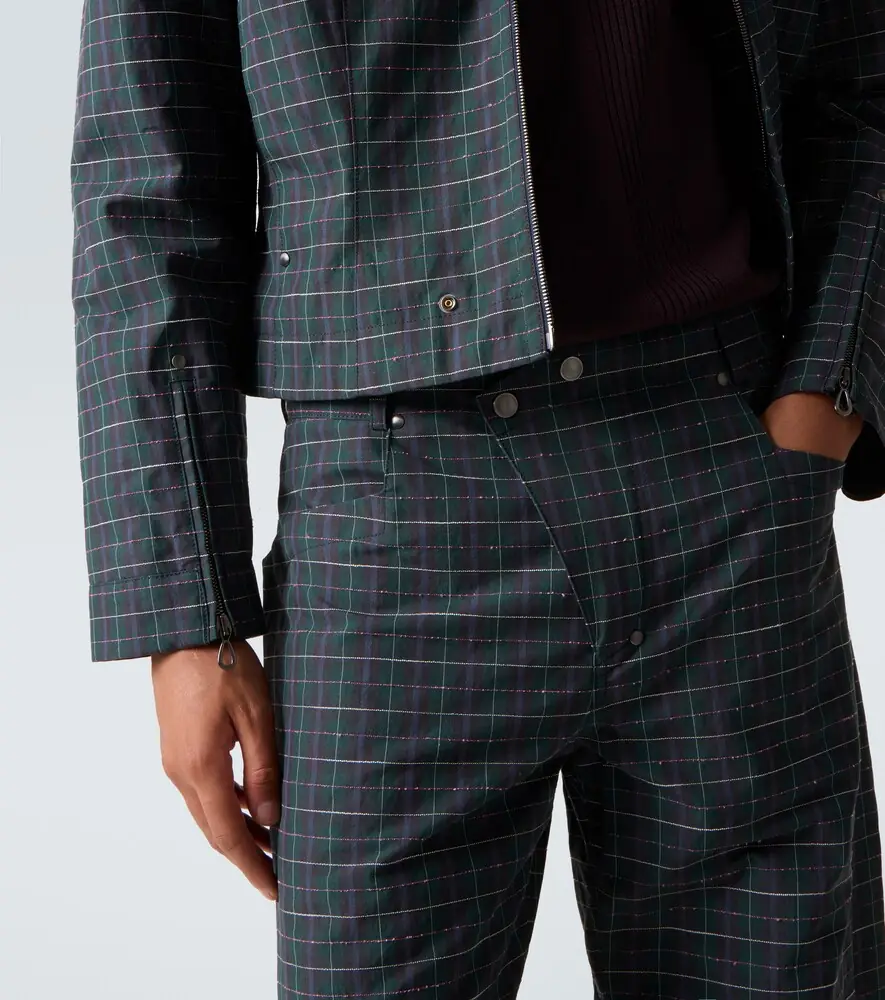 Kiko Kostadinov Kraner checked cotton-blend wide-leg pants | Thumbnail 4 Kiko Kostadinov Kraner checked cotton-blend wide-leg pants | Thumbnail 4