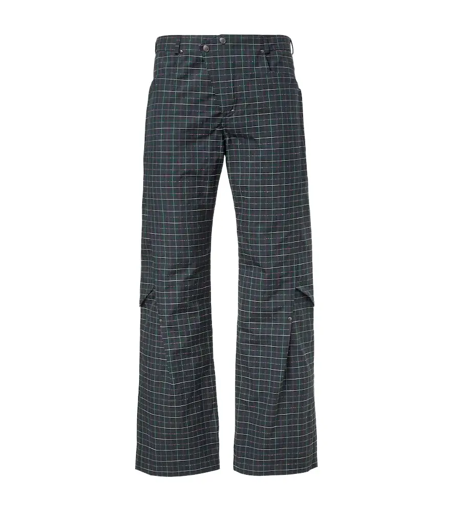 Kiko Kostadinov Kraner checked cotton-blend wide-leg pants