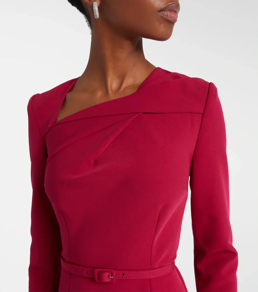 Roland Mouret Belted crêpe midi dress | Thumbnail 4